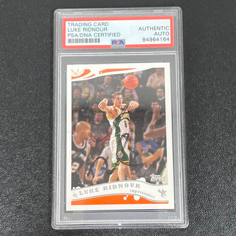 2005 Topps #83 Luke Ridnour Signed Card AUTO PSA Slabbed