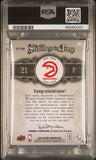 2007 Upper Deck Chronology Stitches In Time-50 #DW Dominique Wilkins Signed Card AUTO 9 PSA Slabbed Hawks