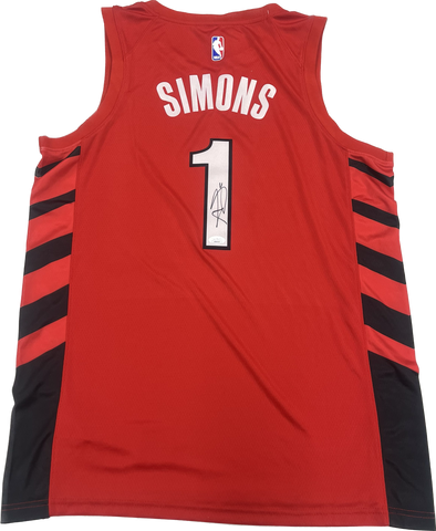 Anfernee Simons Signed Jersey JSA Portland Trail Blazers Autographed
