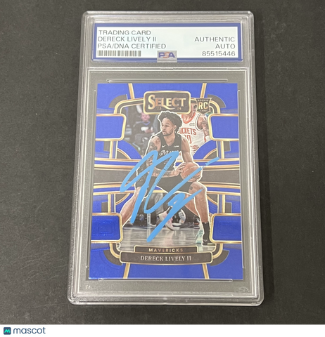 2023-24 Panini Prizm Select #76 Dereck Lively II Rookie signed card PSA