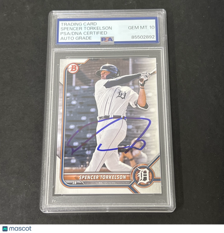 2022 Topps Bowman Prospects #BP-6 Spencer Torkelson signed card PSA Auto 10