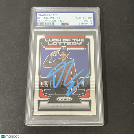 2023-24 Panini Prizm Basketball #8 Dereck Lively II signed card PSA