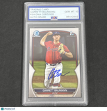 2023 Topps Bowman First #BDC-112 Garrett Baumann signed card PSA Auto 10