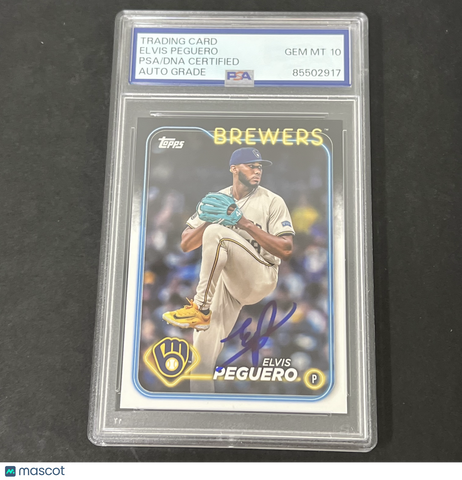 2024 Topps Update Series #US17 Elvis Peguero signed card PSA Auto 10