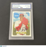 2018 Topps Heritage #280 Raisel Iglesias signed card PSA