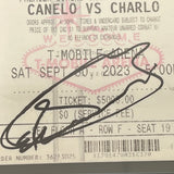 Canelo Alvarez Signed Boxing Ticket PSA AUTO 10 Slabbed