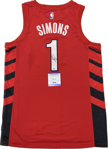 Anfernee Simons Signed Jersey PSA/DNA Portland Trail Blazers Autographed