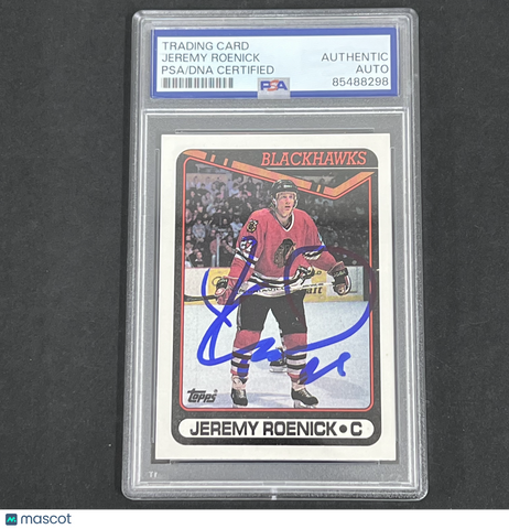 1990 Topps #7 Jeremy Roenick signed card PSA