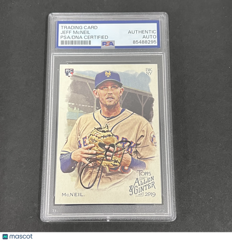 2019 Topps Allen & Ginter #203 Jeff Mcneil RC signed card PSA