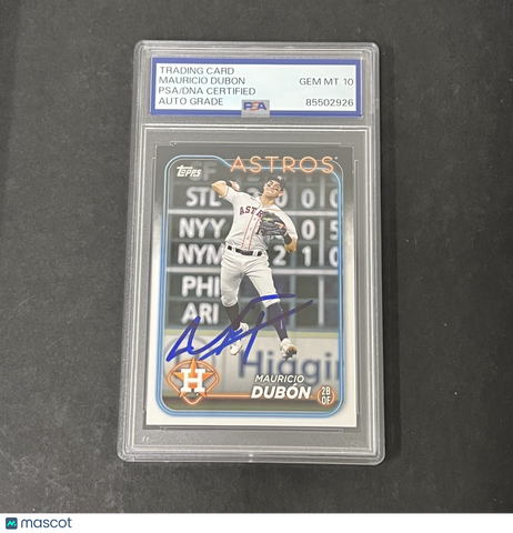 2024 Topps Series 1 #326 Mauricio Dubón signed card PSA Auto 10