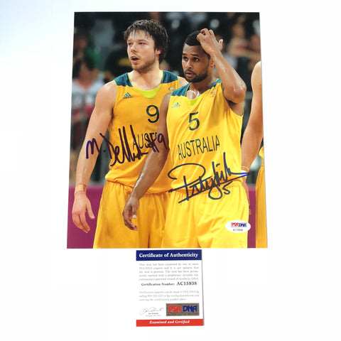 Matthew Dellavedova Patty Mills signed 11x14 photo PSA/DNA Australia Autographed