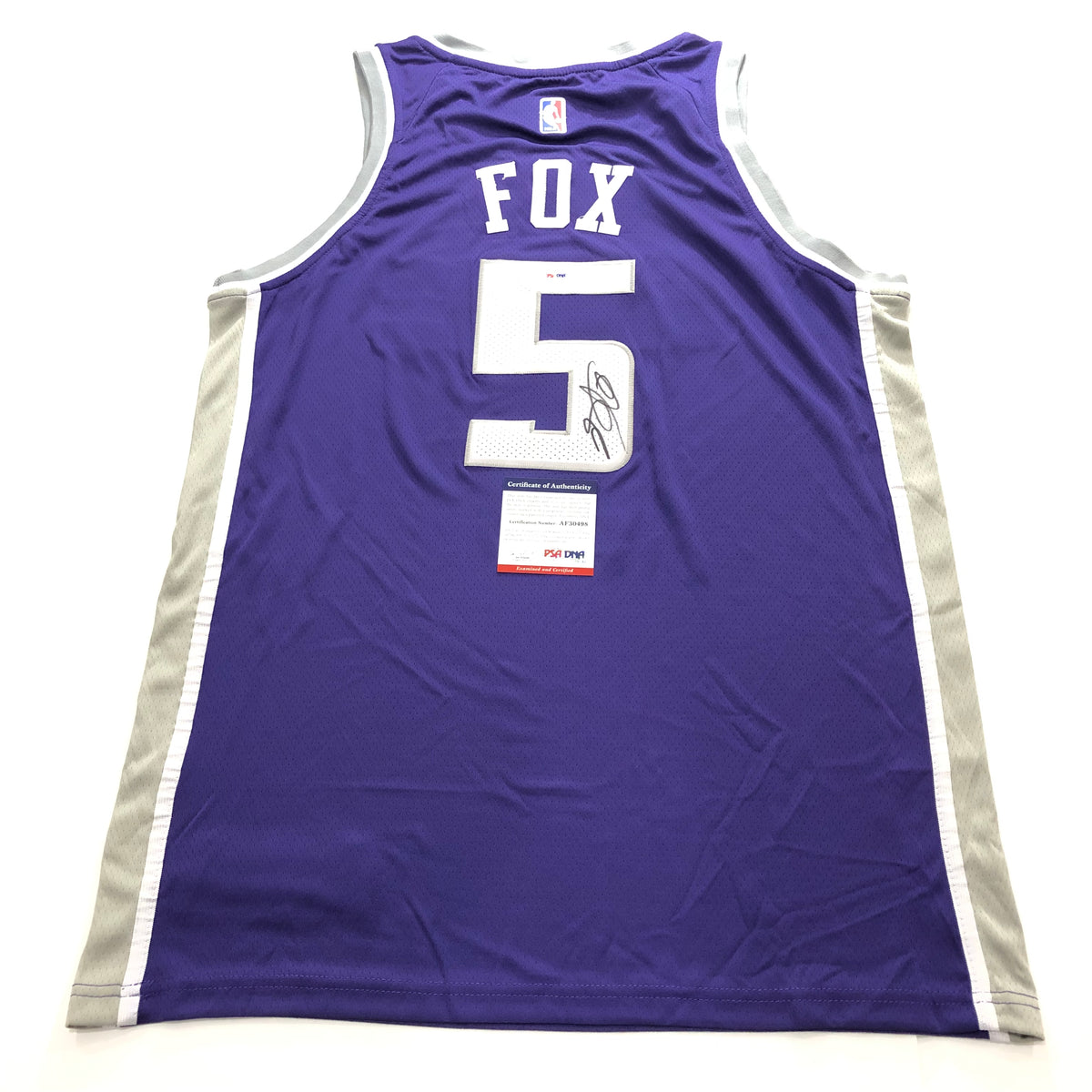 De'Aaron Fox Signed Sacramento Kings Custom on Court Style Jersey (Bec –