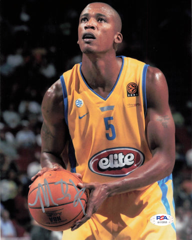Maceo Baston signed 8x10 photo PSA/DNA Maccabi Tel Aviv Autographed