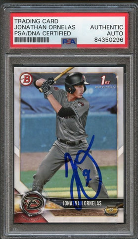 2018 Bowman Draft #BD-29 Jonathan Ornelas Signed Card PSA Slabbed Auto Diamondbacks