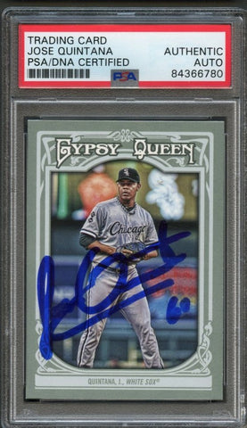 2013 Topps Gypsy Queen #42 Jose Quintana Signed Card PSA Slabbed Auto White Sox