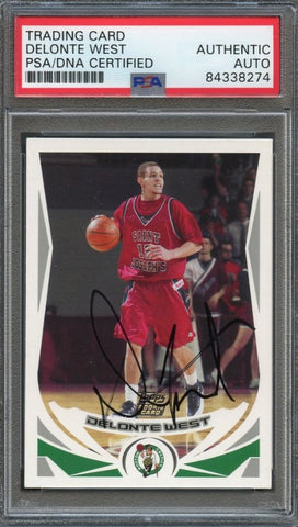 2004-05 Topps #244 Delonte West Signed Card AUTO PSA Slabbed RC Celtics