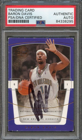 2003-04 Flair Final Edition #11 Baron Davis Signed AUTO PSA Slabbed Hornets