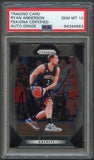 2017-18 Panini Prizm #255 Ryan Anderson Signed Card AUTO 10 PSA Slabbed Rockets