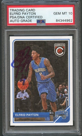 2015-16 Panini Complete #233 Elfrid Payton Signed Card AUTO 10 PSA/DNA Slabbed Magic
