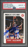 2015-16 NBA Hoops #72 Kent Bazemore Signed Card AUTO 10 PSA Slabbed Hawks