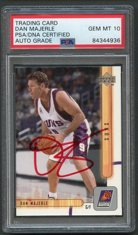 2001-02 Upper Deck #356 DAN MAJERLE Signed Card AUTO 10 PSA Slabbed Suns