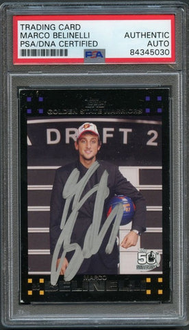 2007-08 Topps #128 Marco Belinelli Signed Rookie Card AUTO PSA Slabbed