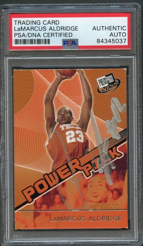 2006 Press Pass #34 LaMarcus Aldridge Signed Rookie Card AUTO PSA Slabbed