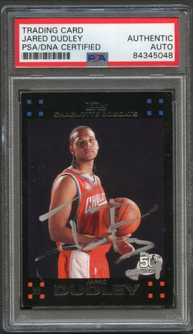 2007-08 Topps #132 Jared Dudley Signed Card AUTO PSA Slabbed RC Bobcats