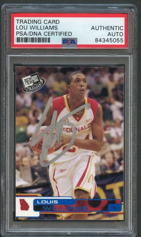 2005 Press Pass #G-37 Lou Williams Signed Card AUTO PSA Slabbed 76ers