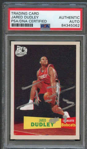 2007 Topps #132 Jared Dudley Signed Card AUTO PSA Slabbed Bobcats