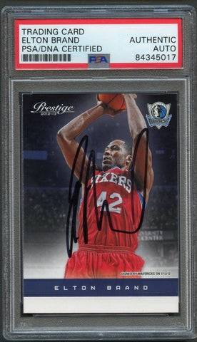 2012-13 Panini Prestige #20 Elton Brand Signed Card AUTO PSA Slabbed