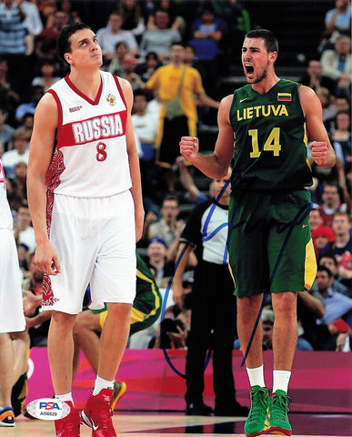 Jonas Valanciunas signed 8x10 photo PSA/DNA Lietuva Autographed