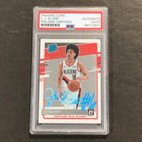 2020-21 Panini Donruss Optic Rated Rookie #195 C.J. Elleby Signed Card PSA Slabbed Trailblazers