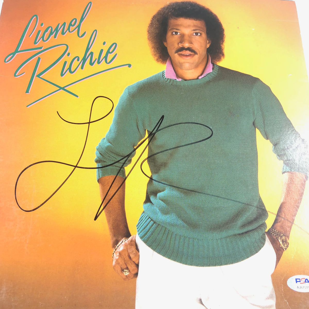 LIONEL RICHIE signed self-titled LP Vinyl PSA/DNA Album