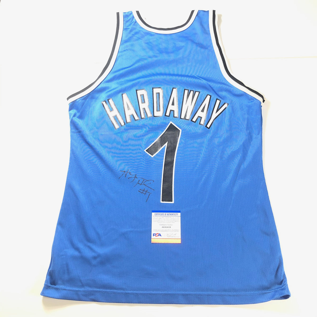 Basketball - Penny Hardaway Signed & Framed Orlando Magic Jersey