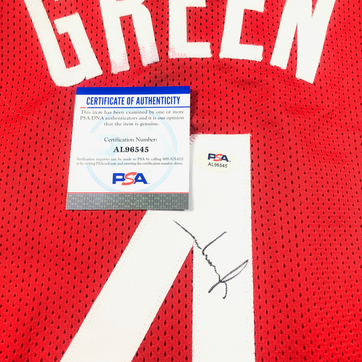 Jalen Green Signed Jersey PSA/DNA COA Houston Rockets Retro