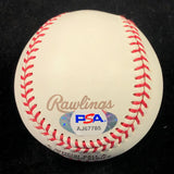 DUSTIN PEDROIA signed 2013 WS Baseball PSA/DNA Boston Red Sox autographed
