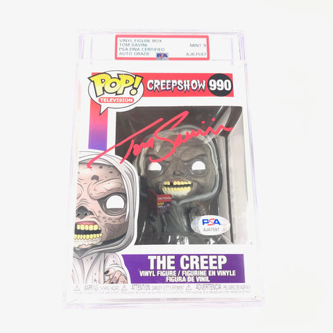 Tom Savini Signed The Creep Funko Pop Creepshow PSA/DNA Autographed Auto Grade 9