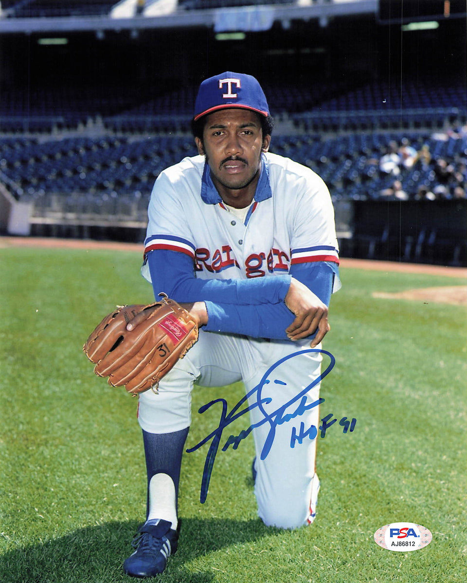 Rangers Fergie Jenkins 'HOF 91' Signed Authentic 8X10 Photo PSA