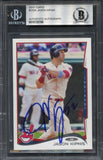 2014 Topps #235A Jason Kipnis Signed AUTO BAS Beckett Slabbed Autographed Cleveland