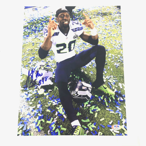 Jeremy Lane signed 11x14 photo PSA/DNA Seattle Seahawks Autographed