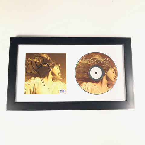 Taylor Swift Signed CD Cover Framed PSA/DNA Fearless Autographed