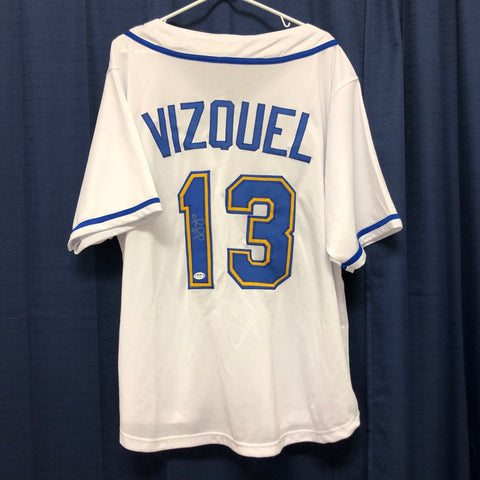 OMAR VIZQUEL signed jersey PSA/DNA Seattle Mariners Autographed