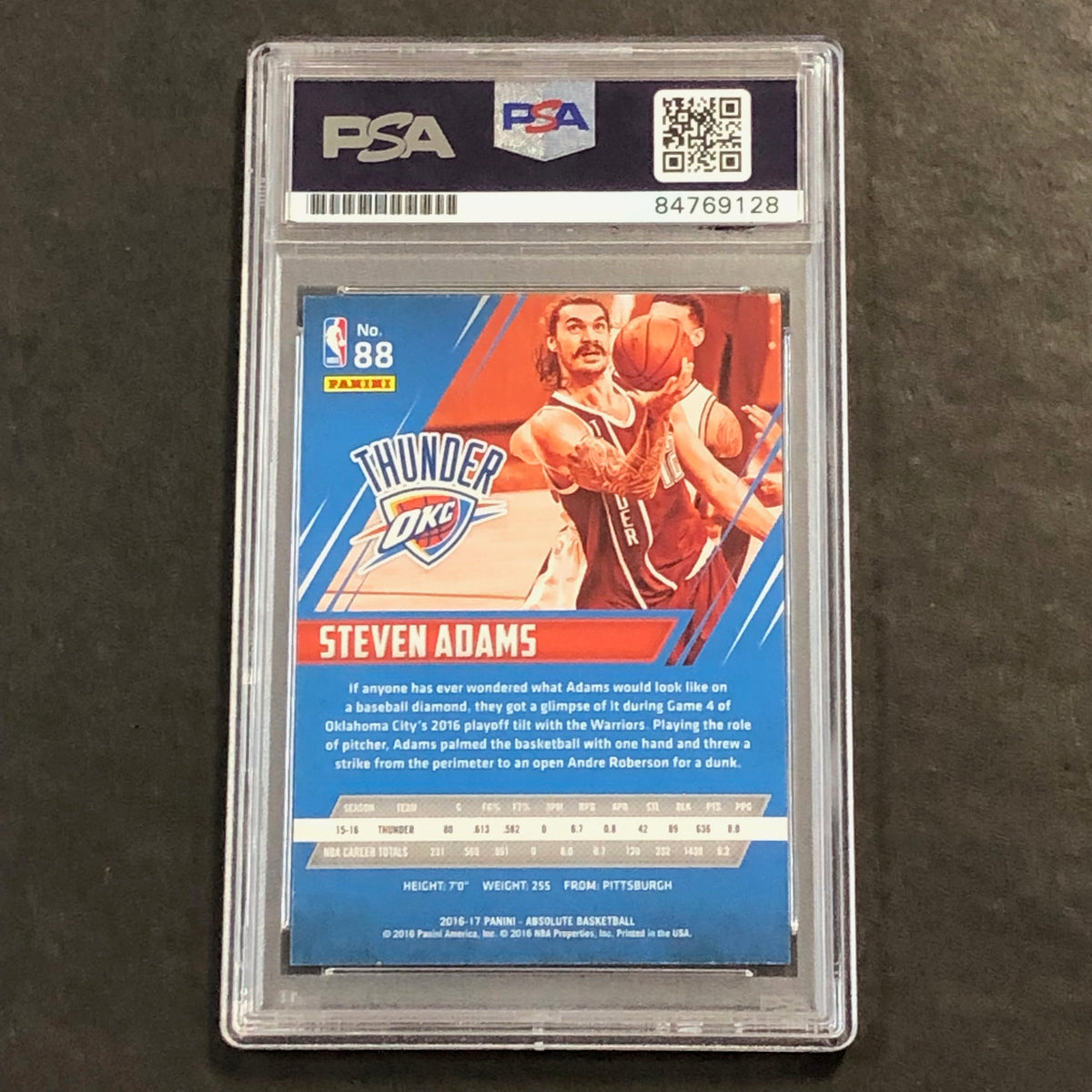 Steven Adams basketball card (Oklahoma City Thunder, Pittsburgh