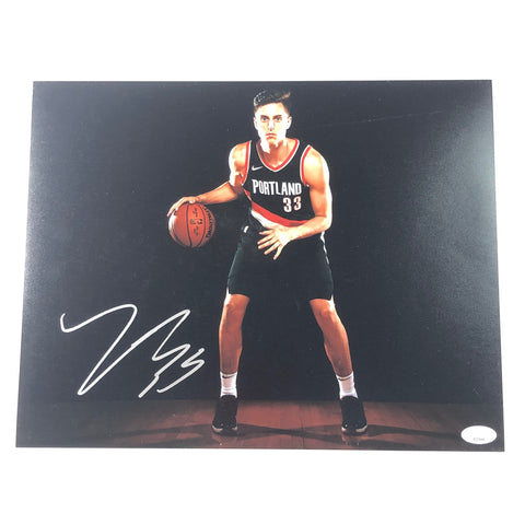 Zach Collins signed 11x14 photo JSA Portland Trailblazers Autographed