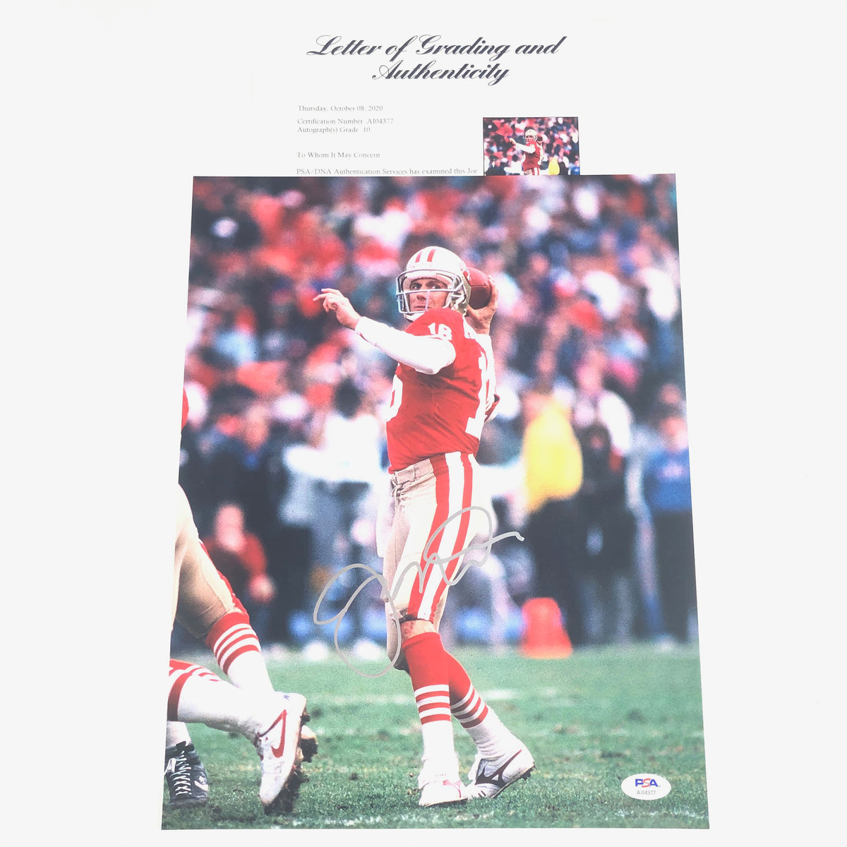 Joe Montana Signed 49ers Jersey. – Memorabilia Expert