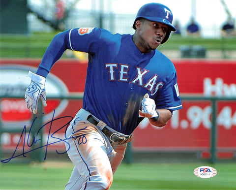 Lewis Brinson signed 8x10 photo PSA/DNA Texas Rangers Autographed