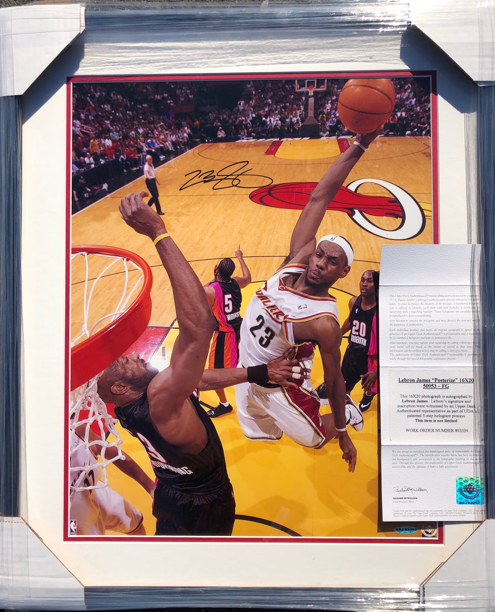 LeBron James Autographed Posterized Photo