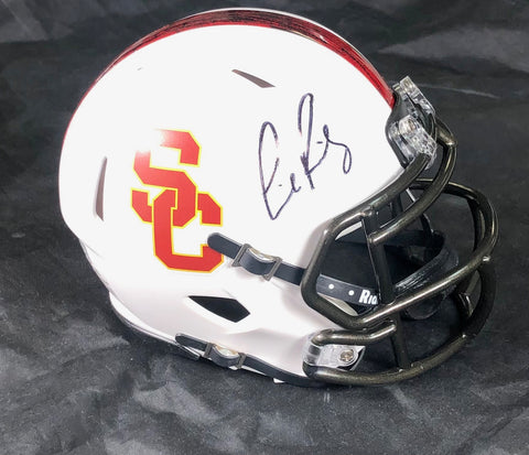 Lincoln Riley Signed Mini Helmet Fanatics Autographed USC Trojans