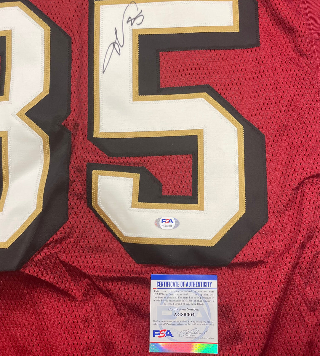 Vernon Davis Game-Used Jersey Football Card –